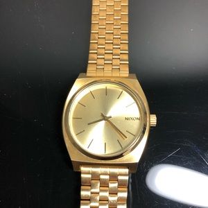 Gold Nixon Time-Telling Watch